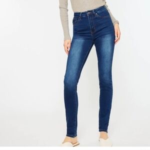 KanCan Vanessa High Rise Super Skinny Jeans Dark Blue Wash Size 9/28
